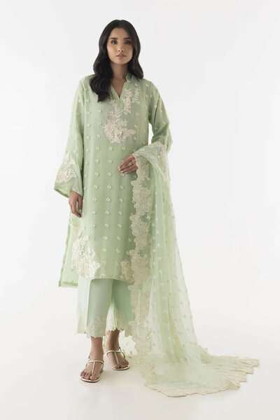 Stitched Brochia Embroidered Dupatta