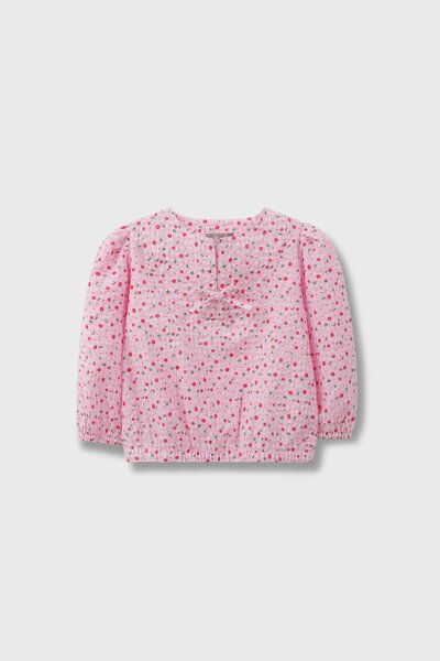 Cherry Floral Cotton Top