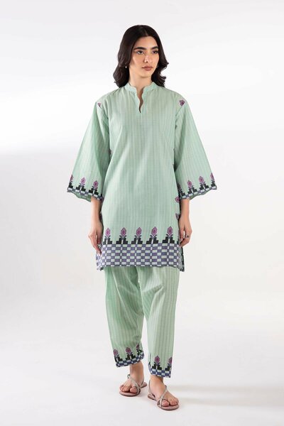 Stitched Printed Fancy Slub Shirt