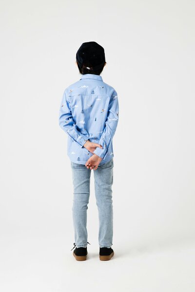 Boys Sky Trail Printed Cotton Shirt