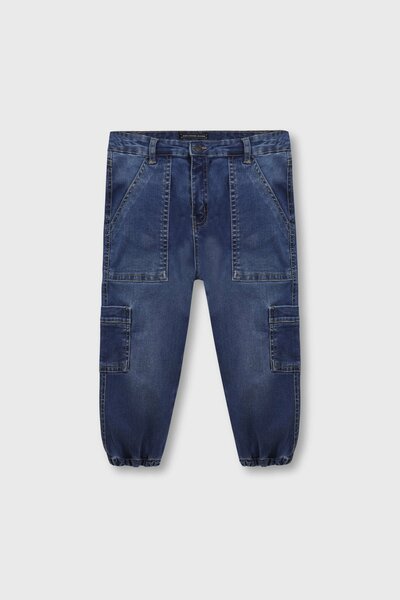 Boys Casual Cargo Denim Jeans