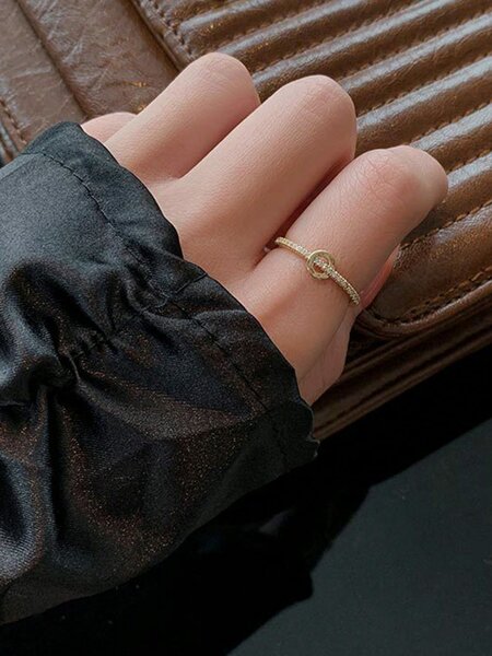 Shein Exclusive - 1pc Sterling Silver Women's Ring With Minimalist Design, Perfect For Index Finger, High-End And Unique Jewelry