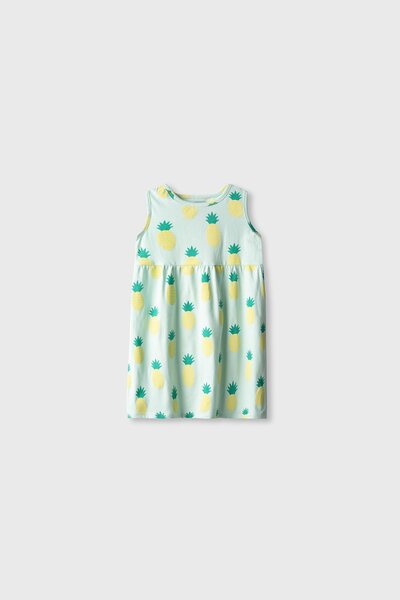 Mint Pineapple Jersey Frock