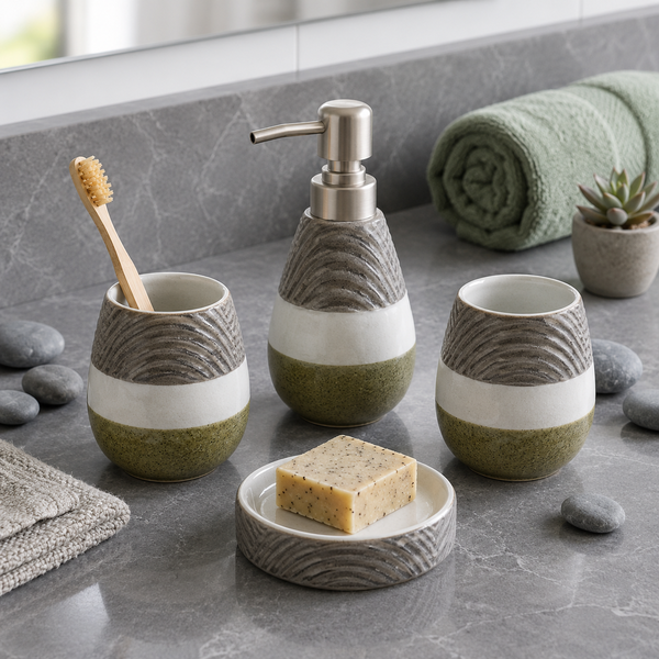 4PCS Home Fashion Bath Set 76154| Bathroom Accessories Set