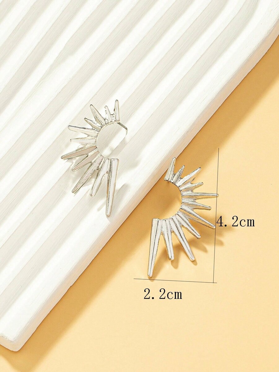 Shein - Structured Stud Earrings