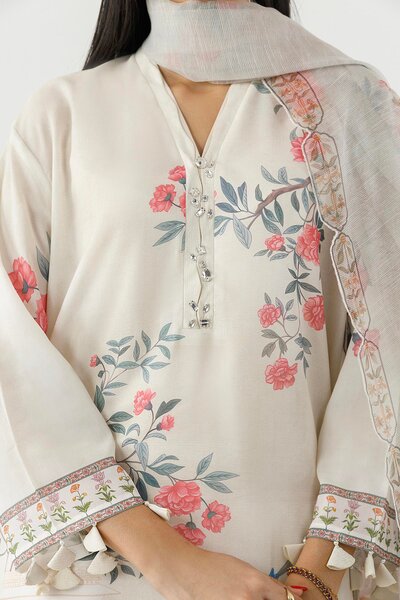Stitched Printed Crepe Shirt+ Dupatta