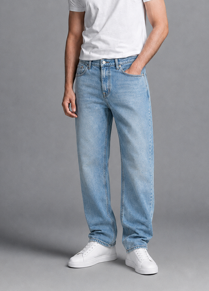 J.F Denim Mens RTW Solids Denim Pants ST-8 L.Blue - Casual Collection