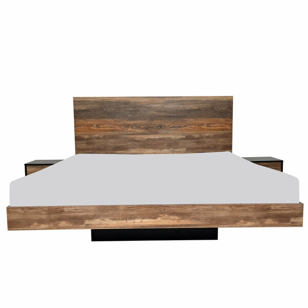 Flamingo King Size Bed with 2 Side Tables