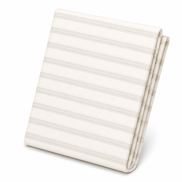 Linear Greens Double Bed Sheet 96″ × 102″ – Fresh Contemporary Line-Pattern Bedding
