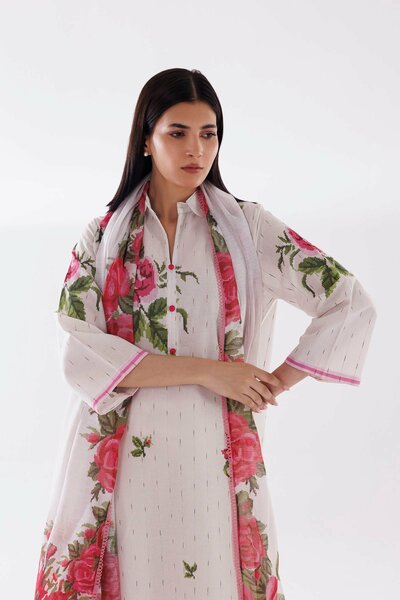 Stitched Printed Textured Shirt