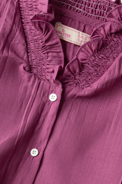 Solid Pink Frilly Cotton Top