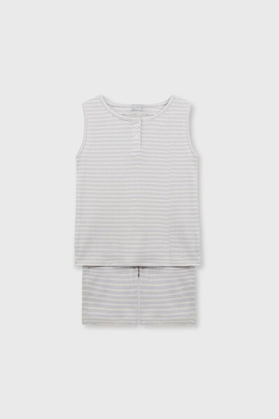 Girls Sky Blue Henley Co-ord Set