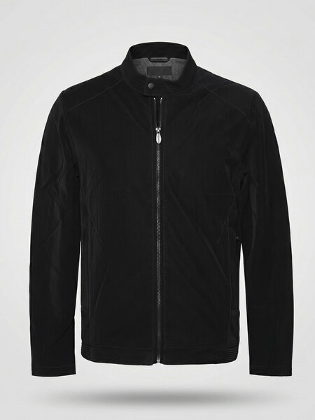 Black Imported Full Sleeves Suede Jacket (SJ-024)