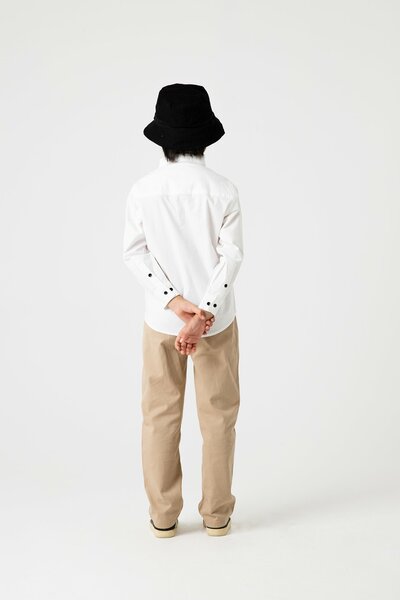Boys Solid White Cotton Shirt