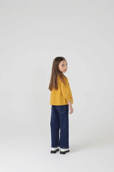 Daisy Yellow Flannel Raglan Top