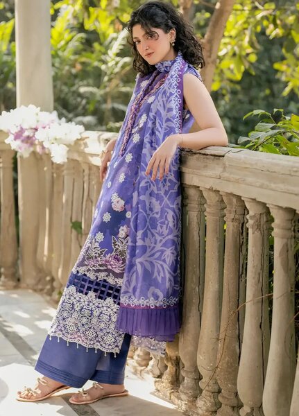Gulkari by Asifa and Nabeel Chikankari Lawn Suit Unstitched 3 Piece AN25G GKL-11 Ophelia - Summer Collection