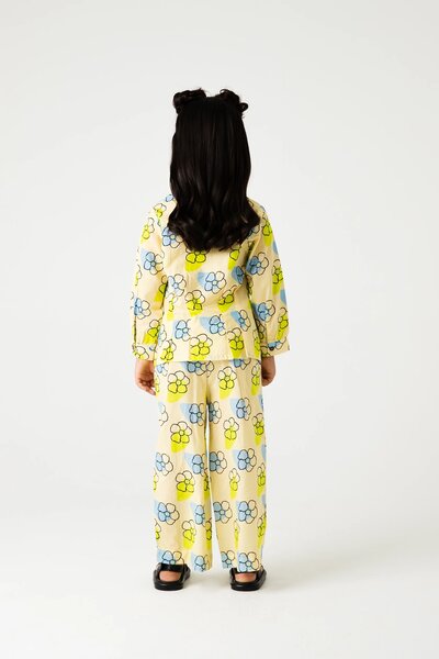 Bright Bloom Button Cotton Co-ord