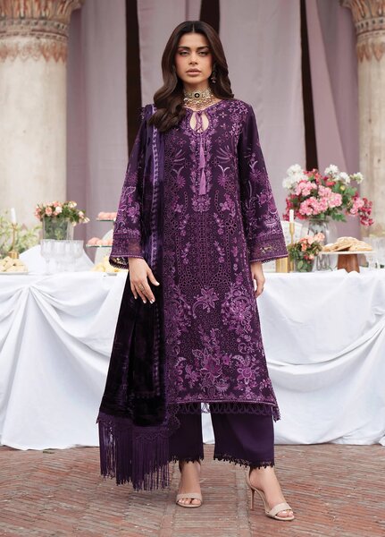 Amelia by Mahnur Unstitched Embroidered Organza 3 Piece Suit MN26ULW AM-14 - Winter Collection