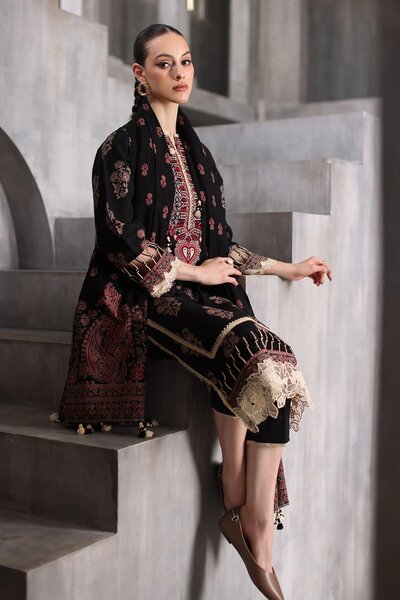 3 Piece Printed Khaddar Suit with Printed Khaddar Dupatta