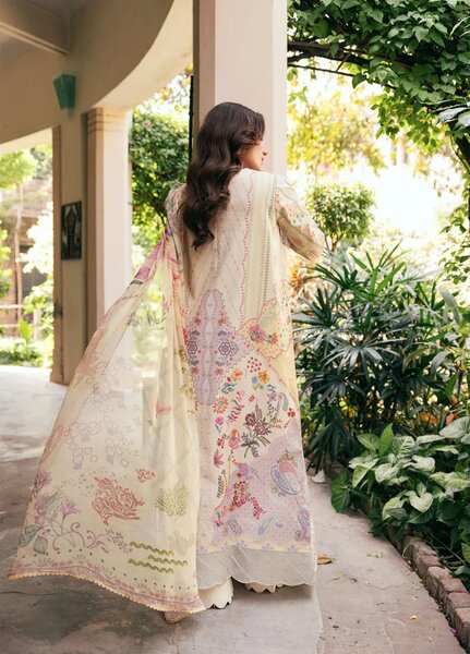Odyssey by Florent Unstitched Embroidered Lawn 3 Piece Suit FL26UOL FZ-7B - Eid Collection