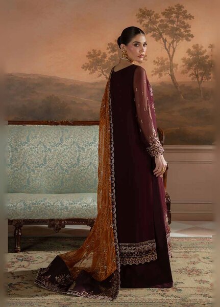 Amaya by Nureh Unstitched Embroidered Chiffon 4 Piece Suit NU26UAC AM-47 - Festive Collection