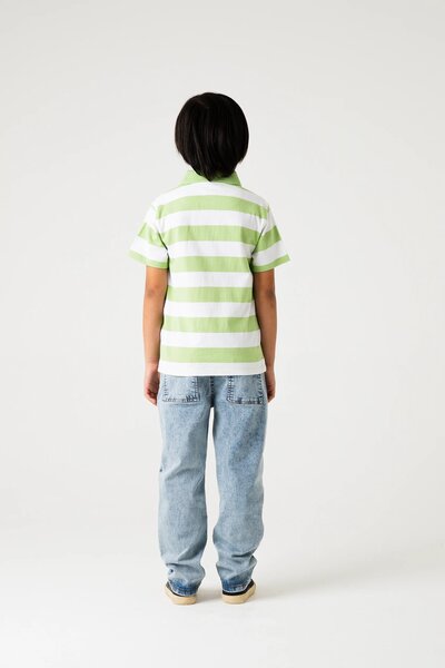 Boys Pistachio Rugby Polo Shirt