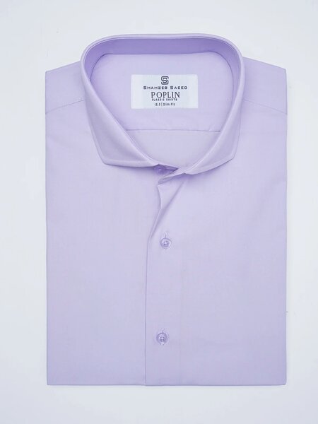 Lilac Plain, Cutaway Collar, Poplin Formal Shirt (FS-3077)