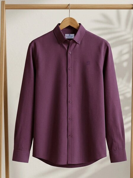 Wine Red Oxford Shirt (CSB-336)