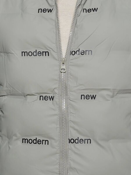 Olive Imported Sleeveless Hooded Puffer (PJ-076)