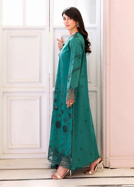 Veil of Summer by Roheenaz Unstitched Embroidered Luxury Lawn 3 Piece Suit RN26UVS 409 WHISPERED VEIL - Eid Collection