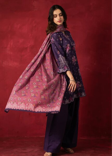 Zoe by Zeen RTW Printed Lawn 3 Piece Suit ZN26UZL WFM36604 - Casual Collection