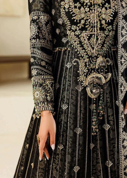 Alizeh Fashion Unstitched Embroidered Chiffon 3 Piece Suit AF26UCF AF-BHM-4073-Blanc - Festive Collection
