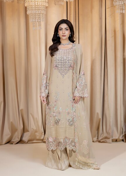 Daastan Raum by Sarb Unstitched Embroidered Chiffon 3 Piece Suit RS26UCD DCL-03 - Festive Collection