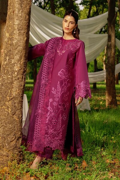 Rang Rasiya Unstitched Embroidered Luxury Lawn 3 Piece Suit RR26ULE ZAHA - Eid Collection