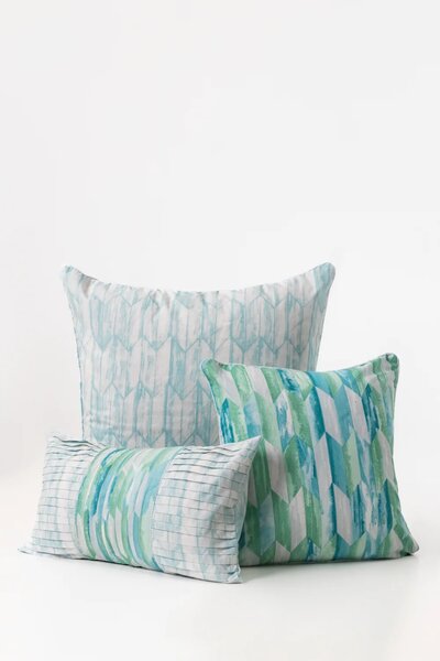 Aqua Prism Square Cushion Cover