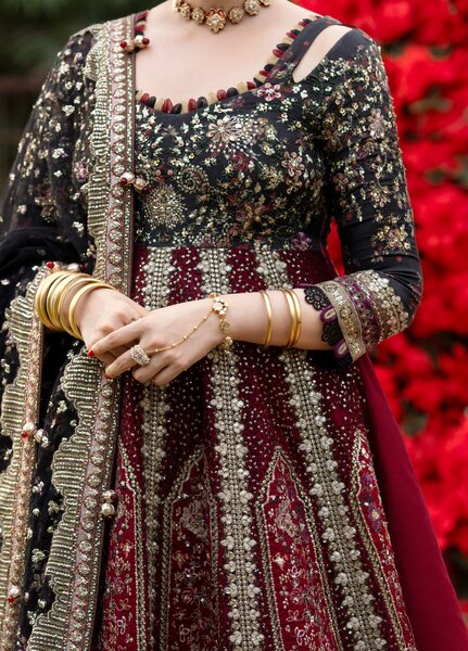 Jhoomro by Nureh Unstitched Embroidered Raw Silk 3 Piece Suit NU26UJW NL-95 - Wedding Collection