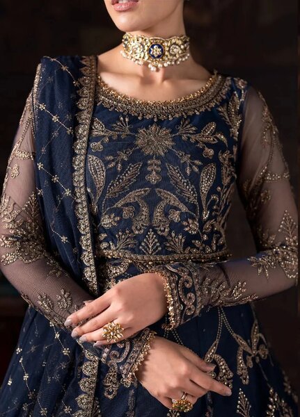 Rouge by Zarif Embroidered Net Suits Unstitched 3 Piece ZR25UF ZRW 04 Lavinia - Wedding Collection