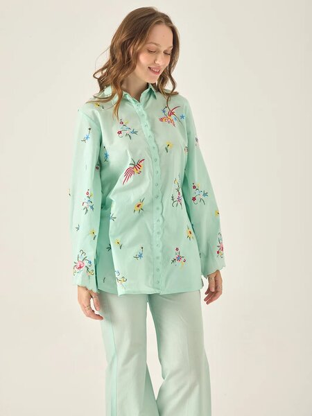 Silene - Embroidered 2Pc Co-ords Set  Cotton