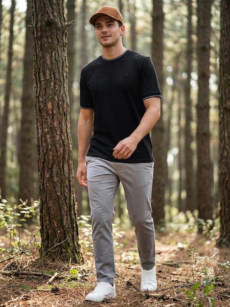 Black Basic T-Shirt (TEE-506)