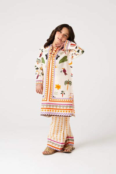 Girls Suntrail Printed Kurta Set