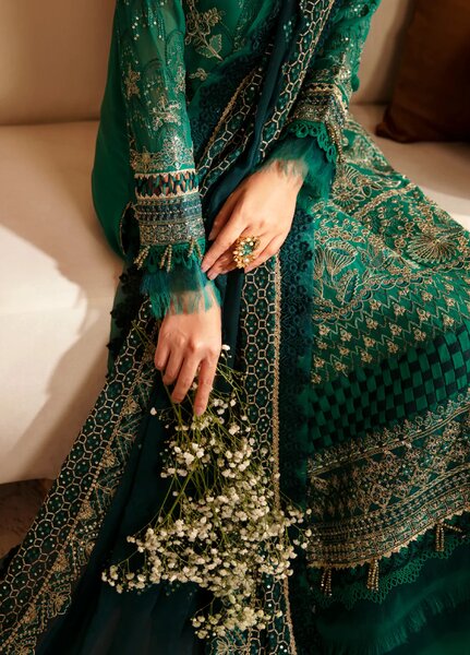 Xenia Formal Luxury Unstitched Embroidered Chiffon Suits 3 Piece XE25FL D-03 Mirai - Formals Collection
