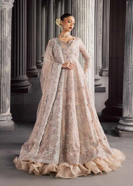 Muse Formal by Nureh Unstitched Embroidered Net 3 Piece Suit NU26UMF NFM-04 - Wedding Collection