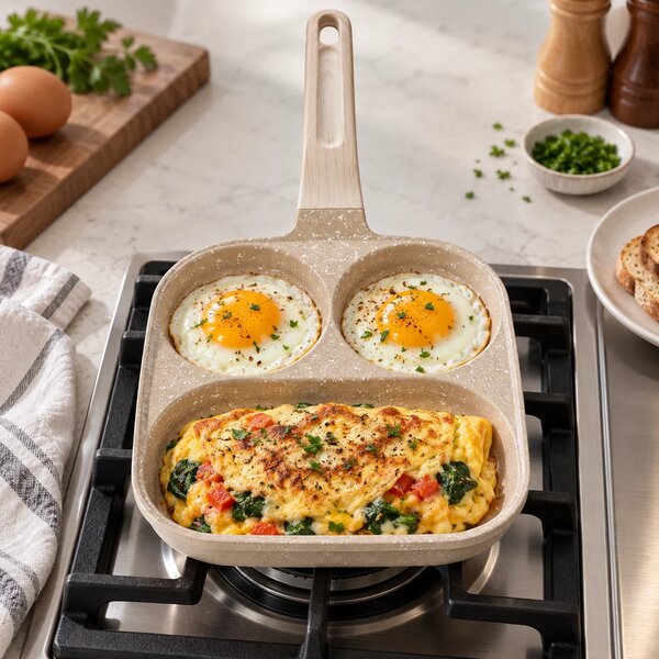 3 Partition Multi-Functional Pan