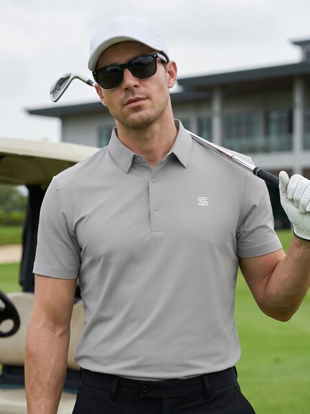 Pista Green Nylon Spandex Polo (POLO-1264)