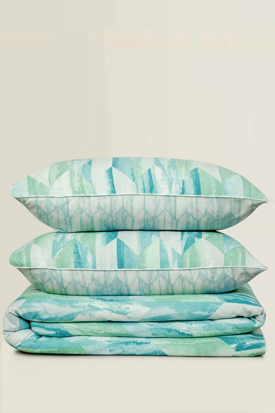 Aqua Prism Quilt Cover Set