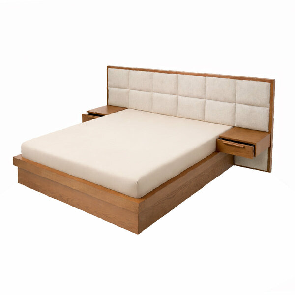 Nora Bedroom Set - King Size Bed with Dresser and mirror