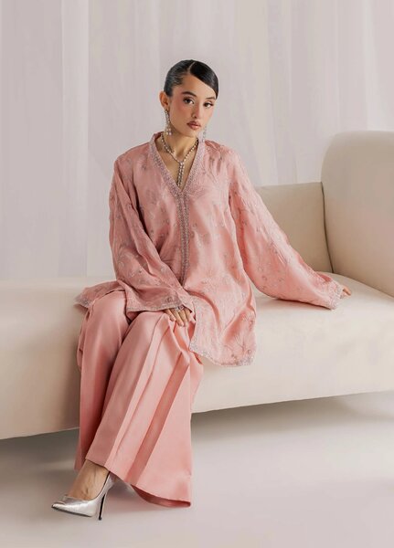 Nureh Women RTW Embroidered Korean Silk 2 Piece Suit NU26RF NP-798 - Festive Collection