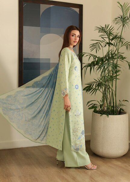 Sahl by Rashid Textiles Unstitched Embroidered Lawn Karandi 3 Piece Suit RT26USLK D-3914 - Casual Collection