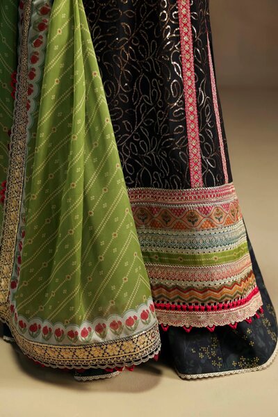 Sable Vogue Unstitched Embroidered Raw Silk 3 Piece Suit SV26UL FC-06-25 - Summer Collection