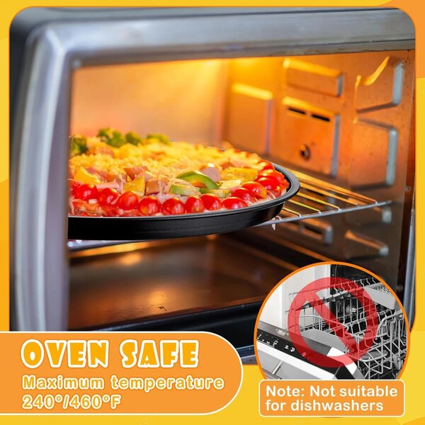 Home.Co - 3Pcs Non-Stick Pizza Pan Tray